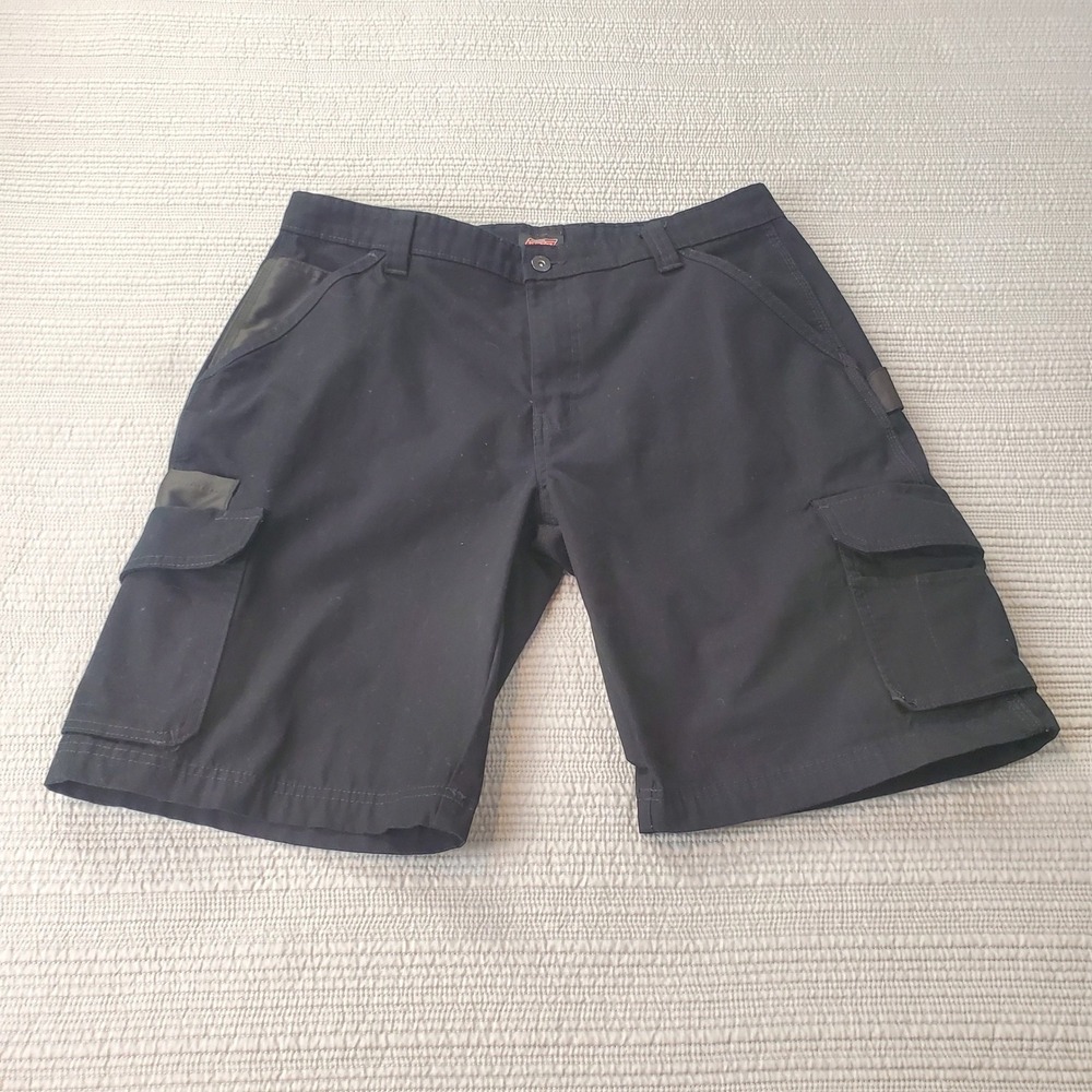 Dickies Cargo Shorts Mens 34 Black Ripstop Tactical Utility GR40ABK